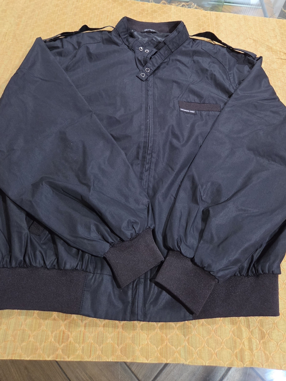Men's Black Stand-Collar Bomber Jacket